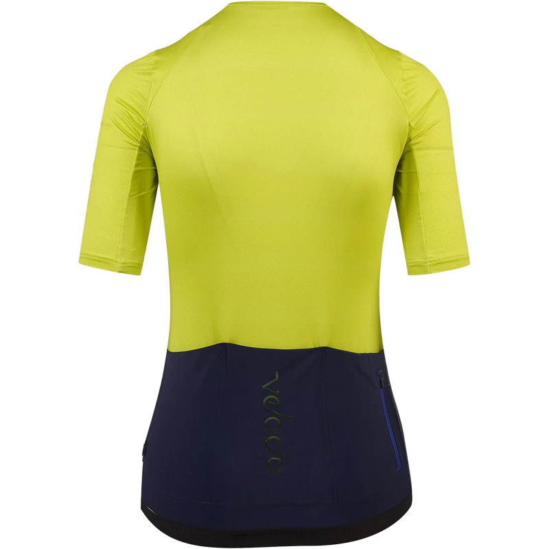 Women's Concept Jersey, Velocio Women's Concept Jersey in Citron back