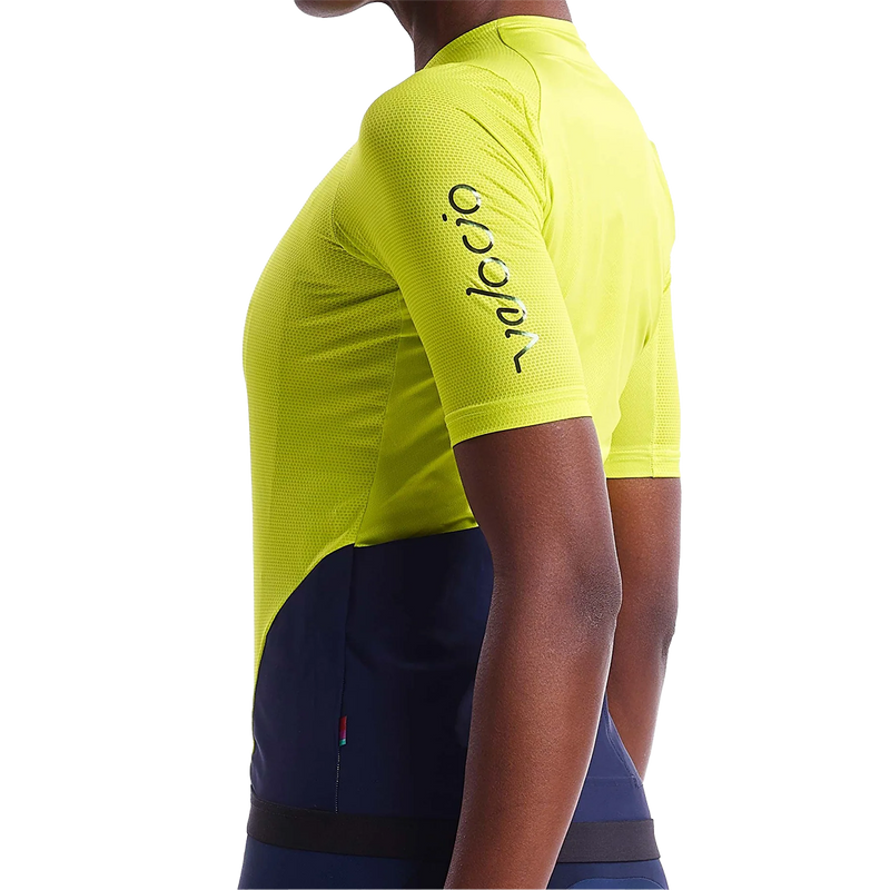 Women's Concept Jersey, Velocio Women's Concept Jersey in Citron left