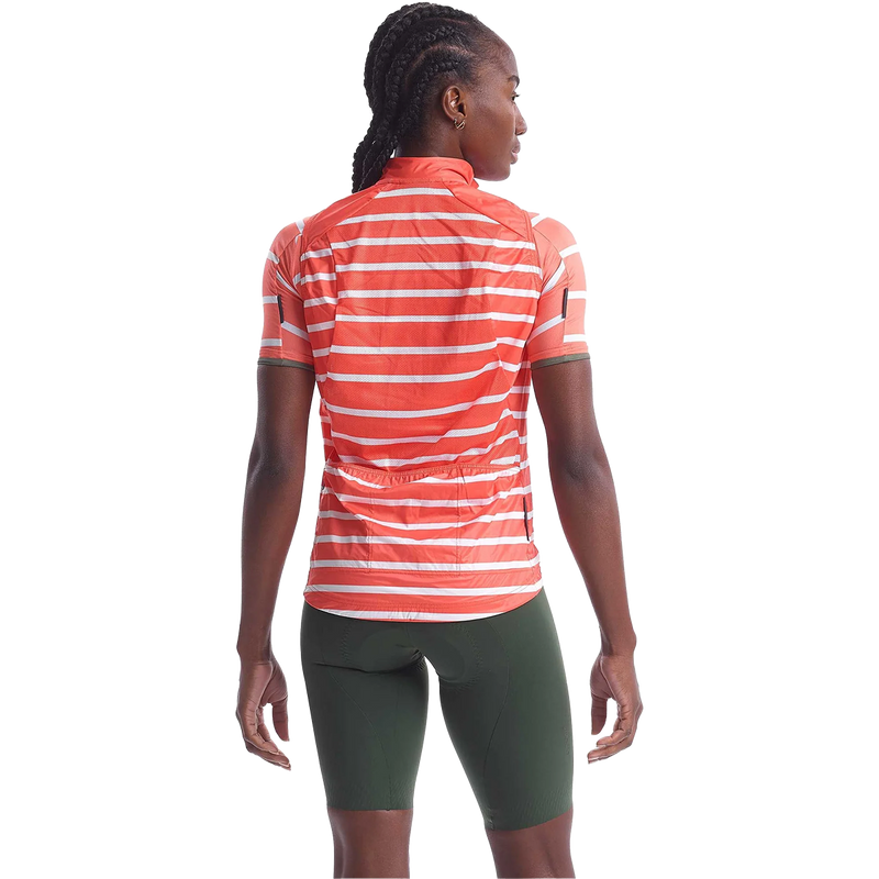 Women's Breton SE Wind Vest, Velocio Women's Breton SE Wind Vest in Coral back