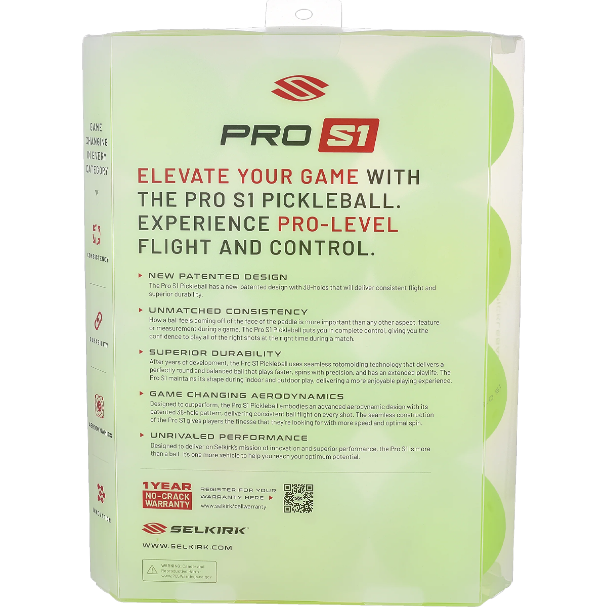 Pro S1 Pickleball (12 Pack) alternate view