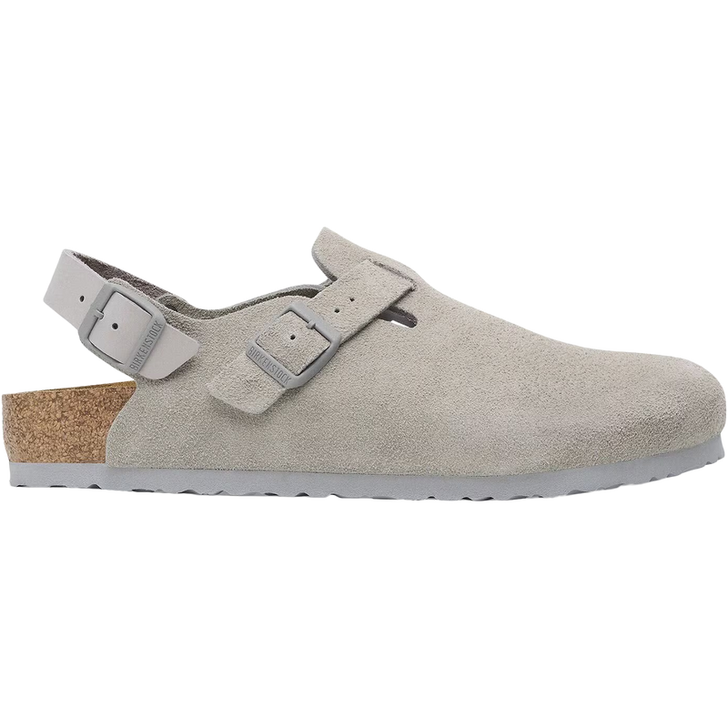Women's Tokio Clog, Berkinstock Women's Tokio Clog in Stone Coin right profile