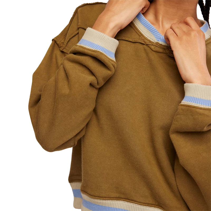 Women's Rio Sweatshirt, Free People Women's Rio Sweatshirt in Seaweed Combo