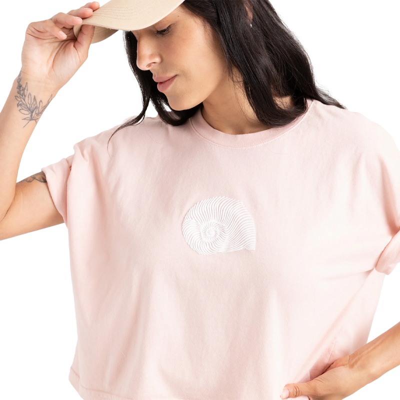 Women's Striped Shell Cropped Tee, Roark Women's Striped Shell Cropped Boxy Tee Front