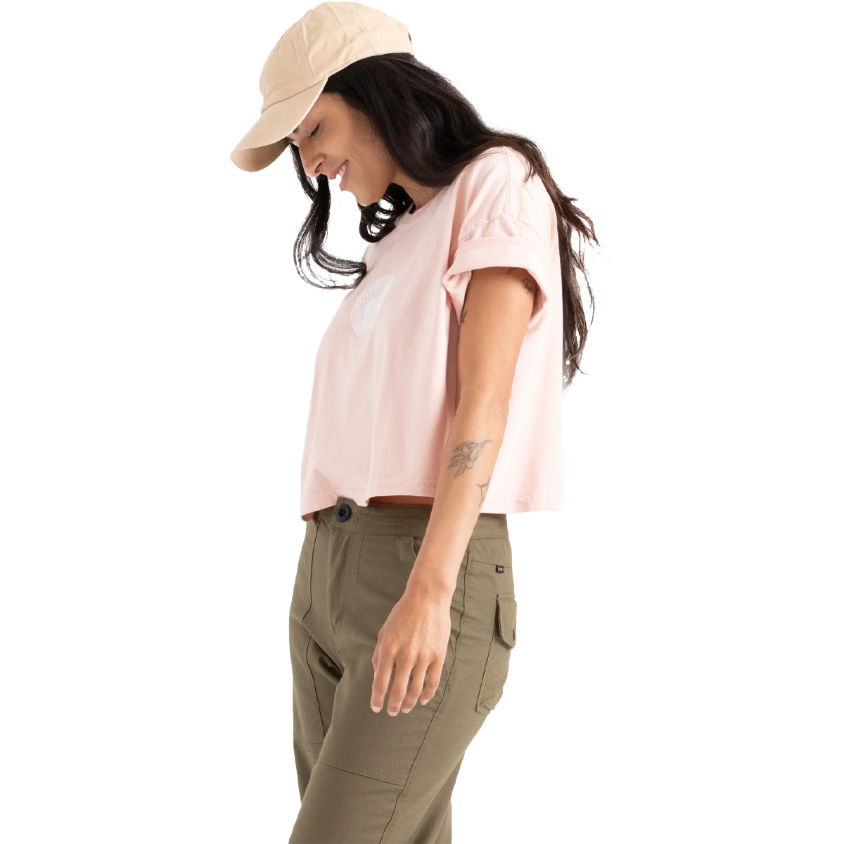 Women's Striped Shell Cropped Tee alternate view