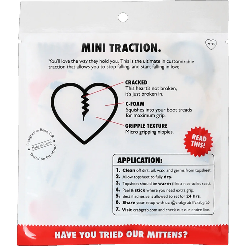 Mini Hearts, Crab Grab Mini Hearts package back