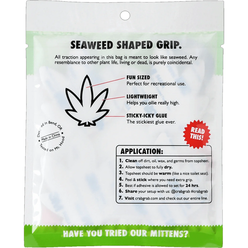 Mini Seaweed, Crab Grab Mini Seaweed package back