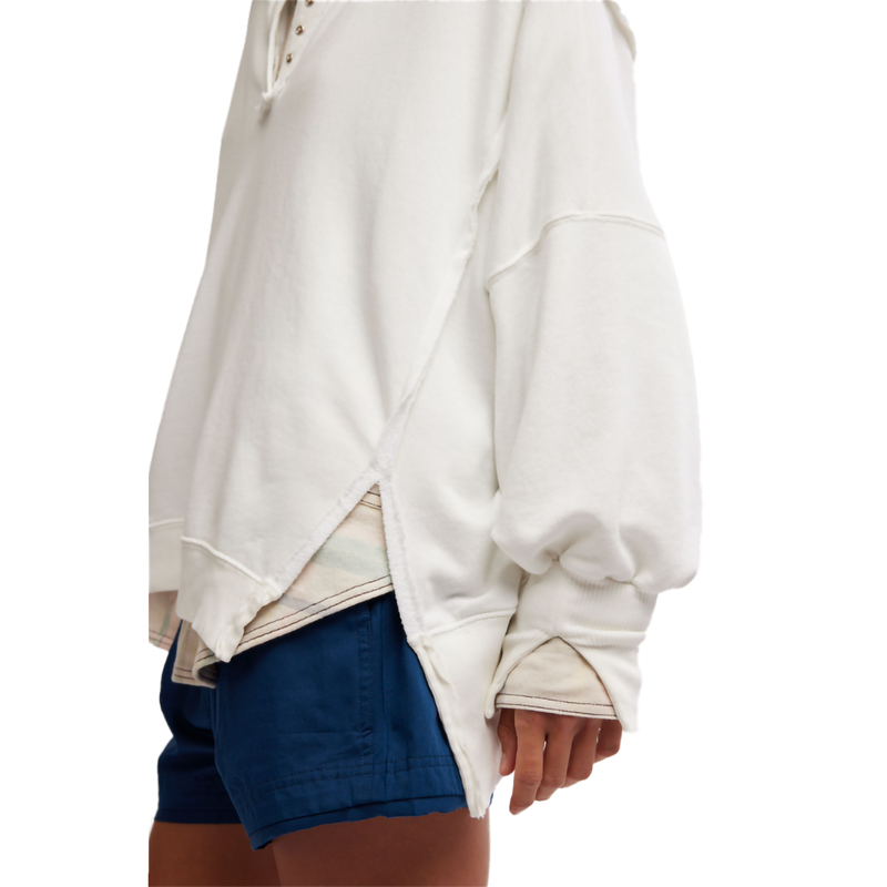 Women's Camden Henley, Free People Women's Camden Henley in 1300-Optic White left