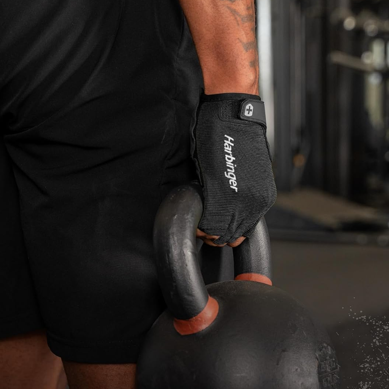 Power Gloves 3.0, Harbinger Power Gloves 3.0 on kettlebell