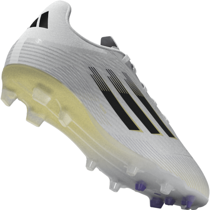 F50 League FG/MG WC, Adidas F50 League FG/MG WC 2025 in White/Black/Gold bottom right