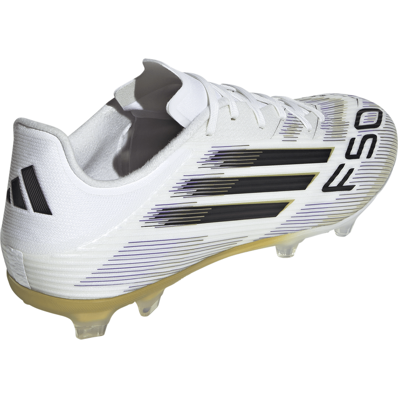 F50 League FG/MG WC, Adidas F50 League FG/MG WC 2025 in White/Black/Gold back right