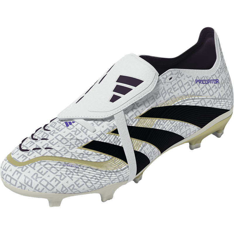 Predator League Fold over Tongue FG/MG WC, Adidas Predator League Fold over Tongue FG/MG WC 2025 in White/Black/Gold left front
