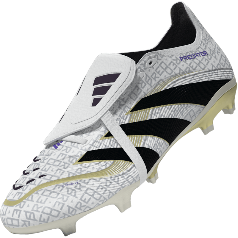 Predator League Fold over Tongue FG/MG WC, Adidas Predator League Fold over Tongue FG/MG WC 2025 in White/Black/Gold left