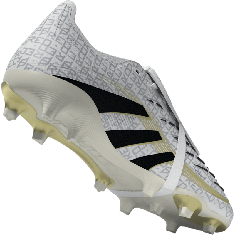 Predator League Fold over Tongue FG/MG WC, Adidas Predator League Fold over Tongue FG/MG WC 2025 in White/Black/Gold  inside left bottom