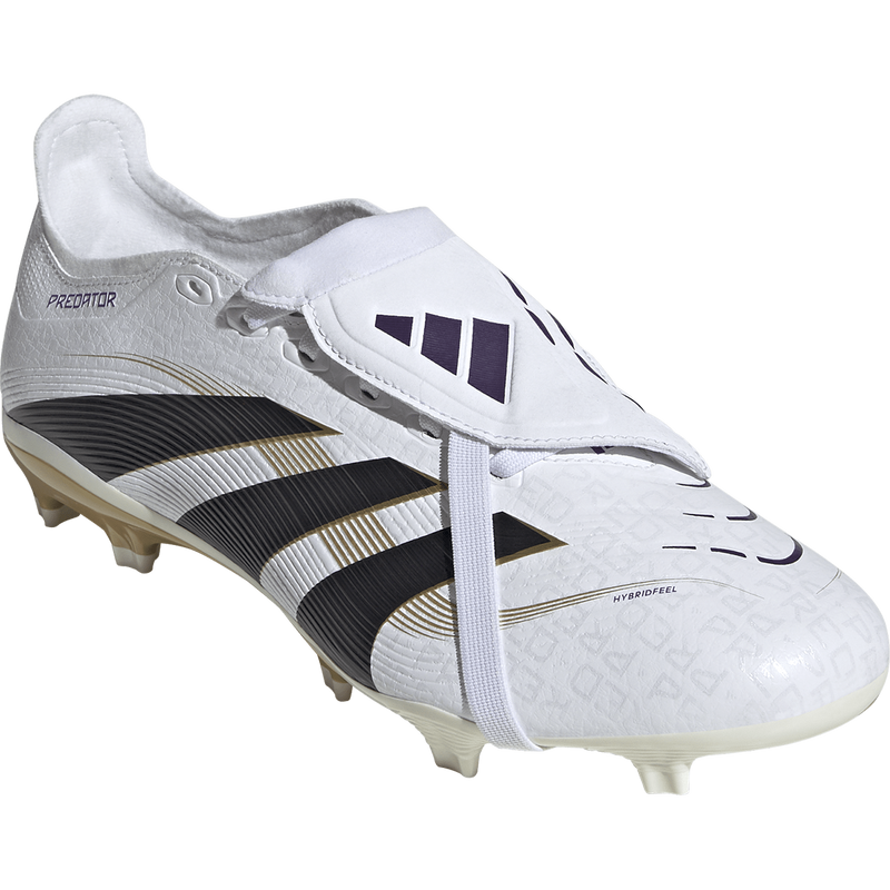 Predator League Fold over Tongue FG/MG WC, Adidas Predator League Fold over Tongue FG/MG WC 2025 in White/Black/Gold rigght front