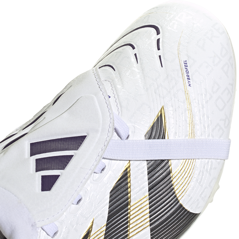 Predator League Fold over Tongue FG/MG WC, Adidas Predator League Fold over Tongue FG/MG WC 2025 in White/Black/Gold toe top