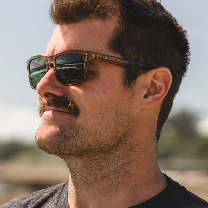 Goblin, Carve Goblin Recycled Gloss Crystal Sand + Green Polarized on model 