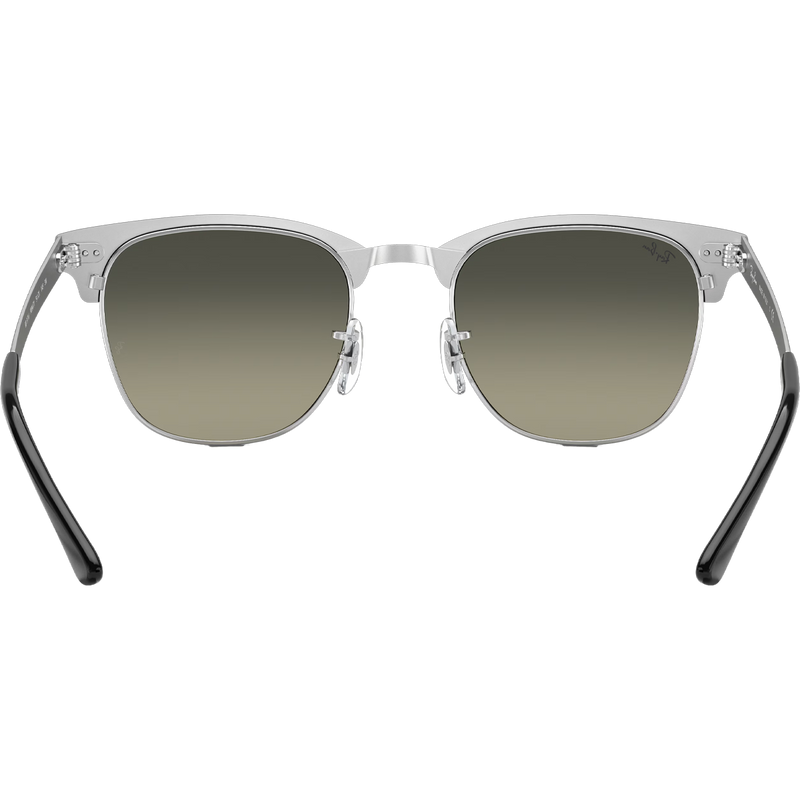 Clubmaster Metal - Polished Black Silver/Grey Gradient, Ray Ban Polished Black On Silver Grey Gradient back of lenses
