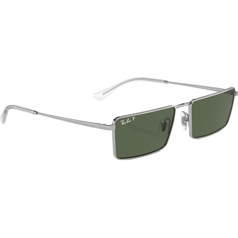 Emy Bio-Based - Polished Silver/Dark Green, Ray Ban EMY BIO-BASED 3/4 alt view