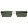 Polished Silver/Dark Green