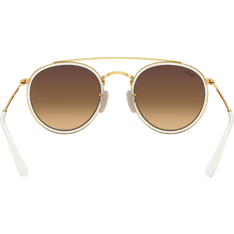 Round Double Bridge - Polished Gold/Blue Flash, Ray Ban Round Double Bridge Polished Gold Blue Flash back