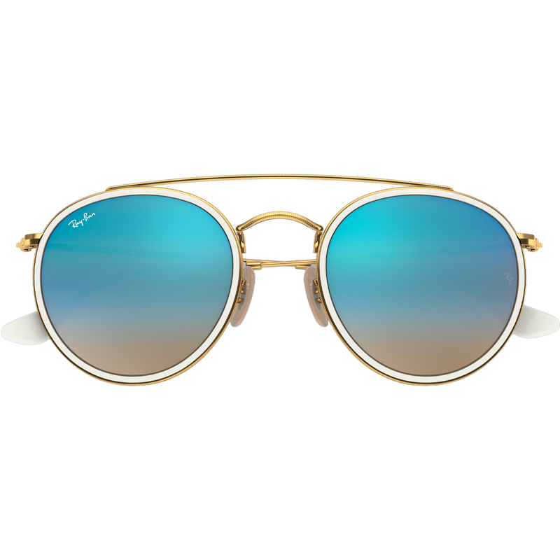Round Double Bridge - Polished Gold/Blue Flash, Featured Image