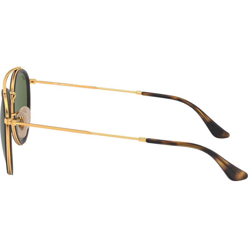 Round Double Bridge - Polished Gold/G-15 Green, Ray Ban Round Double Bridge Polished Gold G-15 Green side