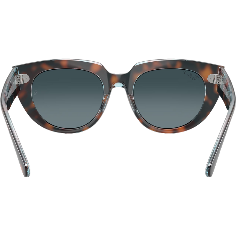 Doreen, Doreen Polished Dark Havana On Transparent Multicolor Blue Gradient Polar back