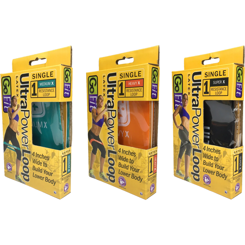 Single Heavy Ultra Power Loop, GoFit Single Ultra Power Loops in packaging