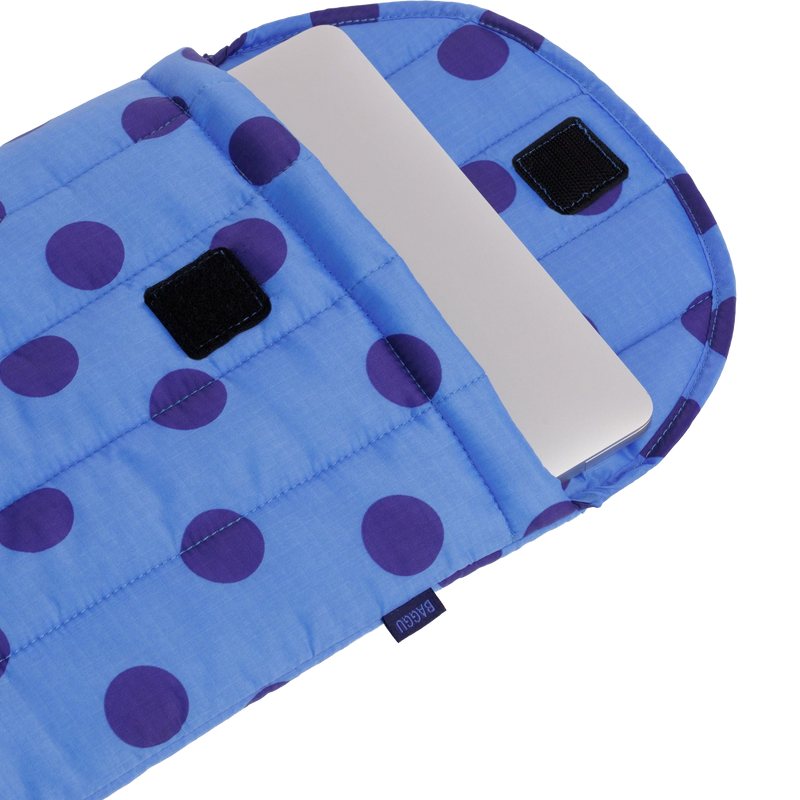 Puffy Laptop Sleeve 13"/14", BAGGU Puffy Laptop Sleeve 13"/14" in Blue Polka Dot