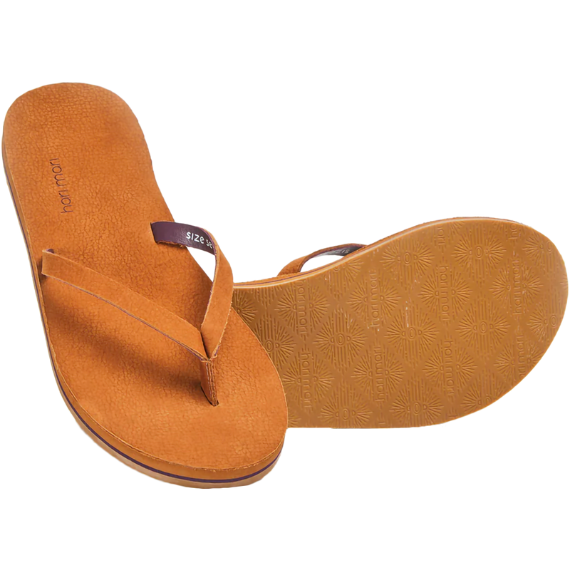 Women's Meadows Flip Flop, Hari Mari Women's Meadows Flip Flop in 108-Tobacco pair top and bottom