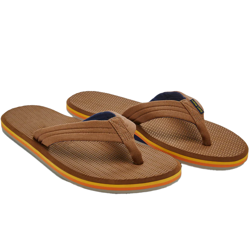 Men's Dunes Flip Flop, Hari Mari Men's Dunes Flip Flop in 108-Tobacco pair front right