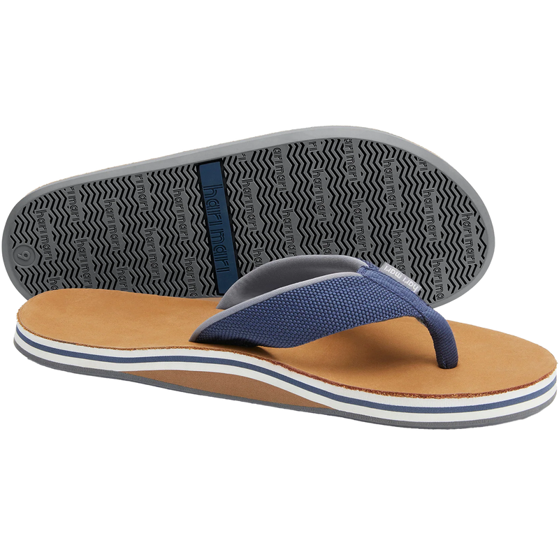 Men's Scouts Flip Flop, Hari Mari Men's Scouts Flip Flop in 302-Indigo pair right and bottom