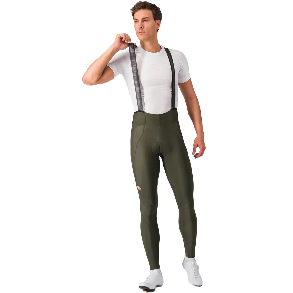Castelli Men's Espresso Bibtight in Deep Green