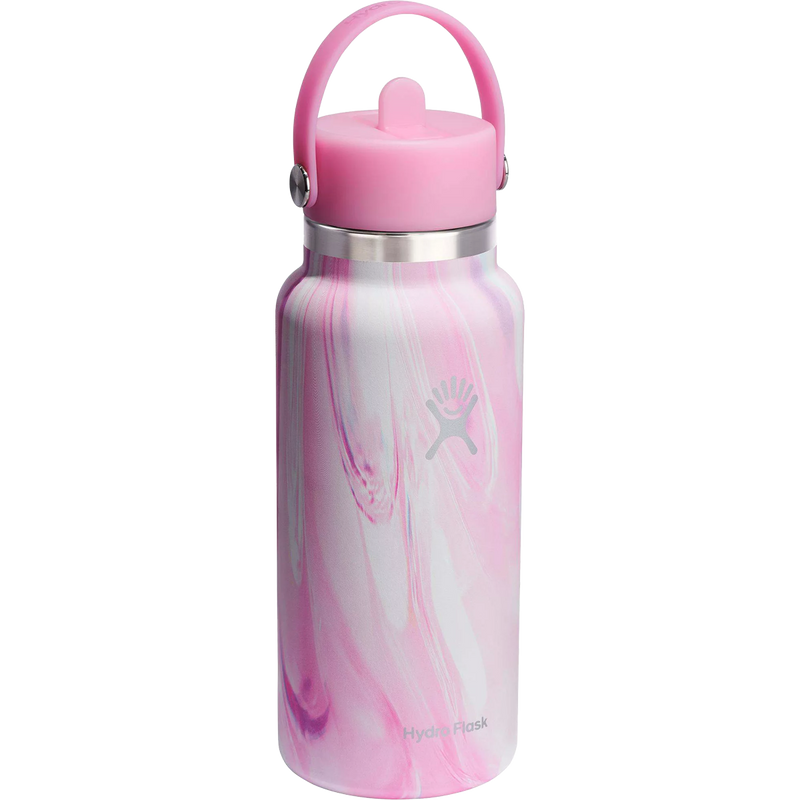 32 oz Wide Mouth Flex Straw Cap, Hydro Flask 32 oz. Wide Mouth Bottle with Flex Straw Cap 3/4 view