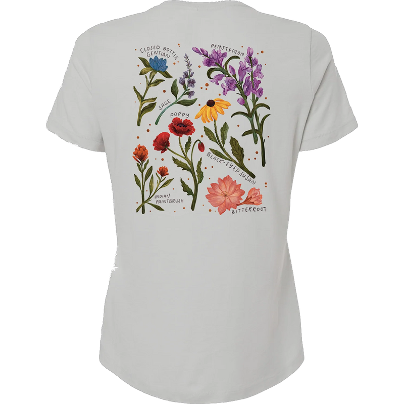 Women's Bee Kind Wildflower Tee, Wild Tribute Women's Bee Kind Wildflower Tee Back