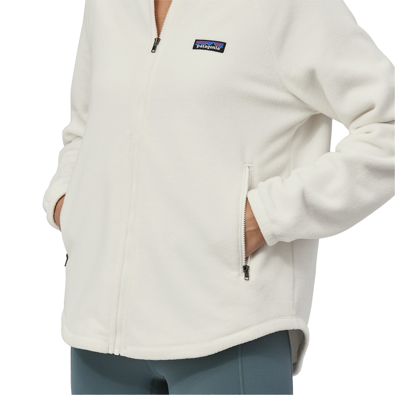 Women's Classic Microdini Jacket, Patagonia Women's Classic Microdini Jacket in Birch White front pockets