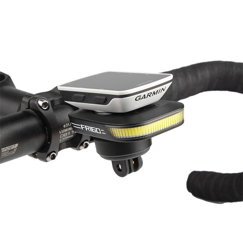 FR160 Headlight, Ravemen FR160 Headlight mounted
