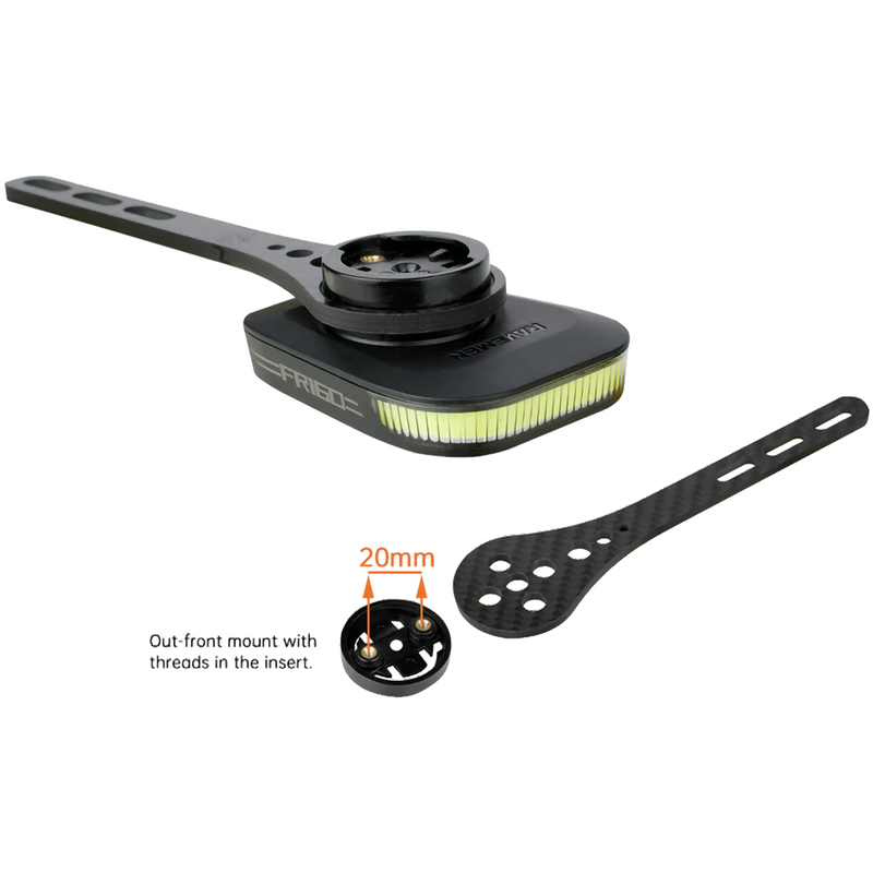 AGM02 Under Garmin Mounting Tab, Ravemen AGM02 Under Garmin Mounting Tab with mount and light
