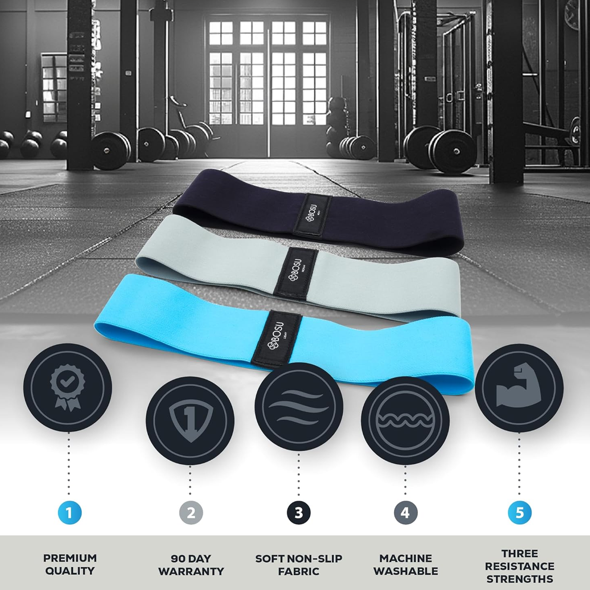 Fabric Resistance Bands 3 Pack alternate view