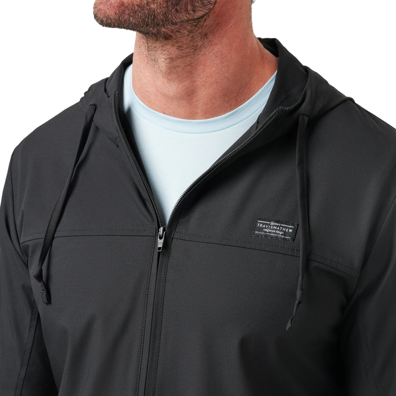 Men's Wanderlust Hoodie Jacket, TravisMathew Wanderlust Jacket front zip