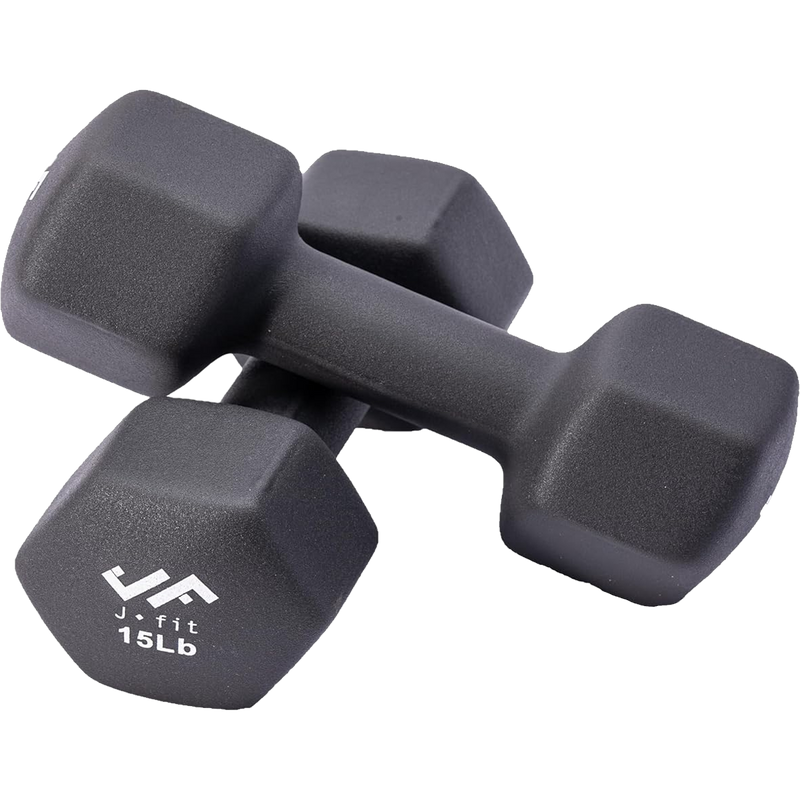 Neoprene Dumbbell 15 lb, J/Fit Neoprene Dumbbell - 15 lb pair