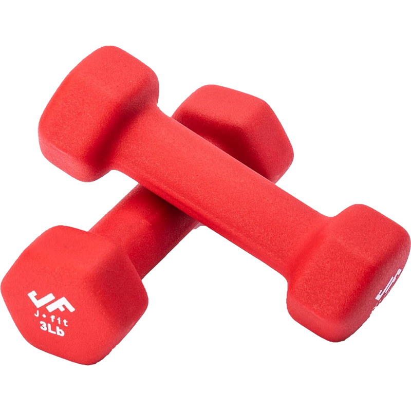 Neoprene Dumbbell 3 lb, J/Fit Neoprene Dumbbell - 3 lb pair