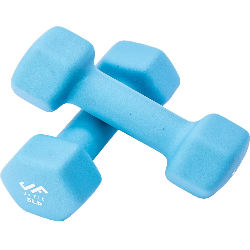 Neoprene Dumbbell 5 lb, J/Fit Neoprene Dumbbell 5 lb pair