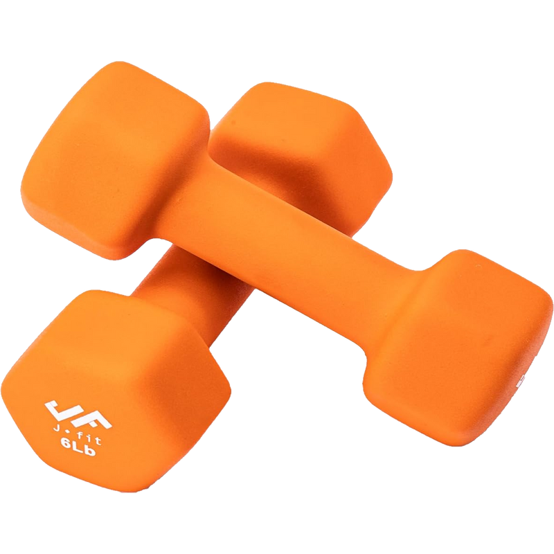 Neoprene Dumbbell 6 lb, J/Fit Neoprene Dumbbell - 6 lb pair