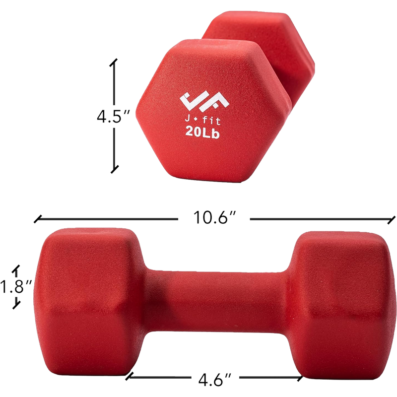 Neoprene Dumbbell 20 lb, J/Fit Neoprene Dumbbell 20 lb specs
