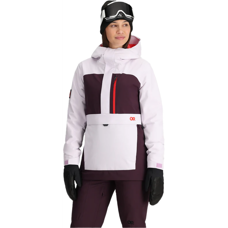 Women's Snowcrew Anorak, Outdoor Research Women's Snowcrew Anorak in Stardust Amethyst front