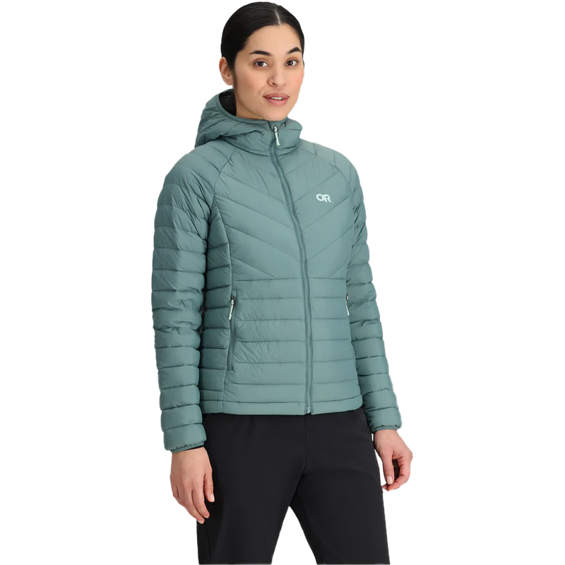 Women's Transcendent Down Hoody, Women's Transcendent Down Hoody in Neptune front