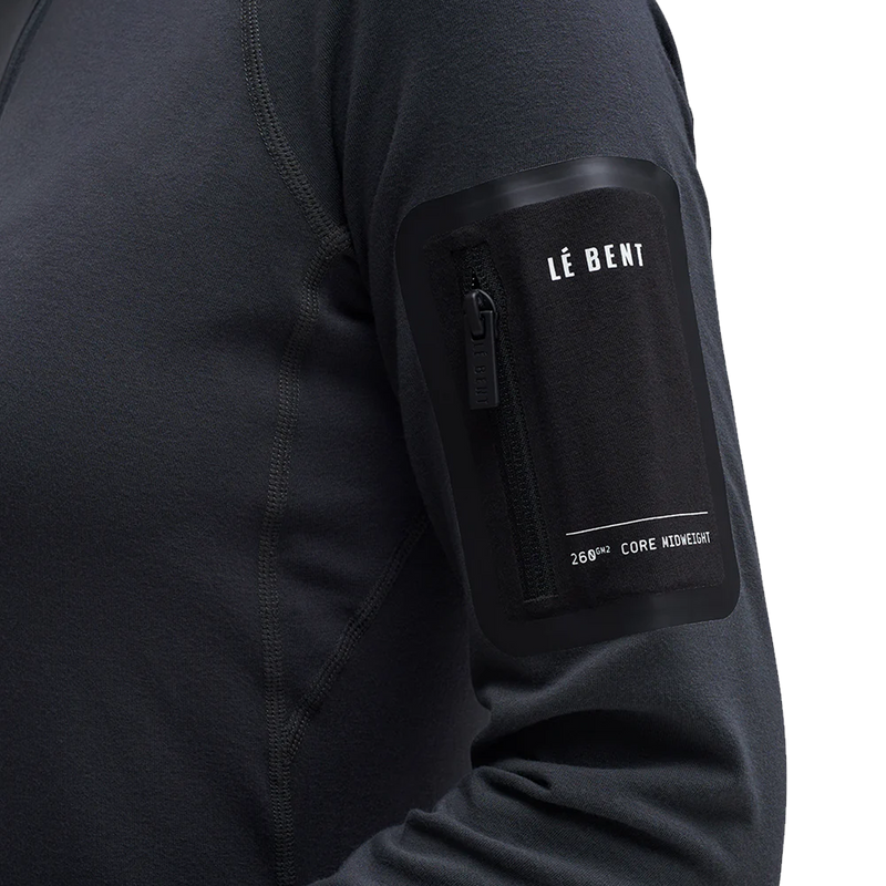 Le Bent Women's Core Midweight 1/4 Zip arm pocket
