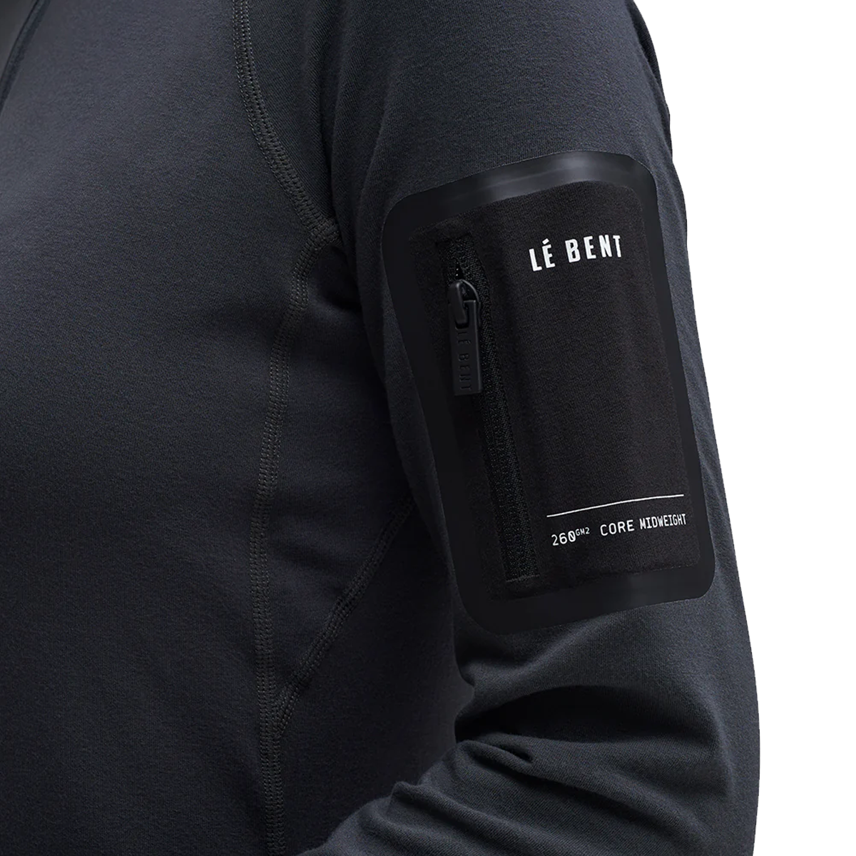 Le Bent Women's Core Midweight 1/4 Zip arm pocket