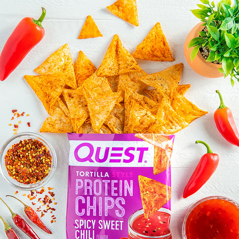 Tortilla Style Protein Chips 1.1oz, Quest Tortilla Style Protein Chips 1.1oz ingredients and chips